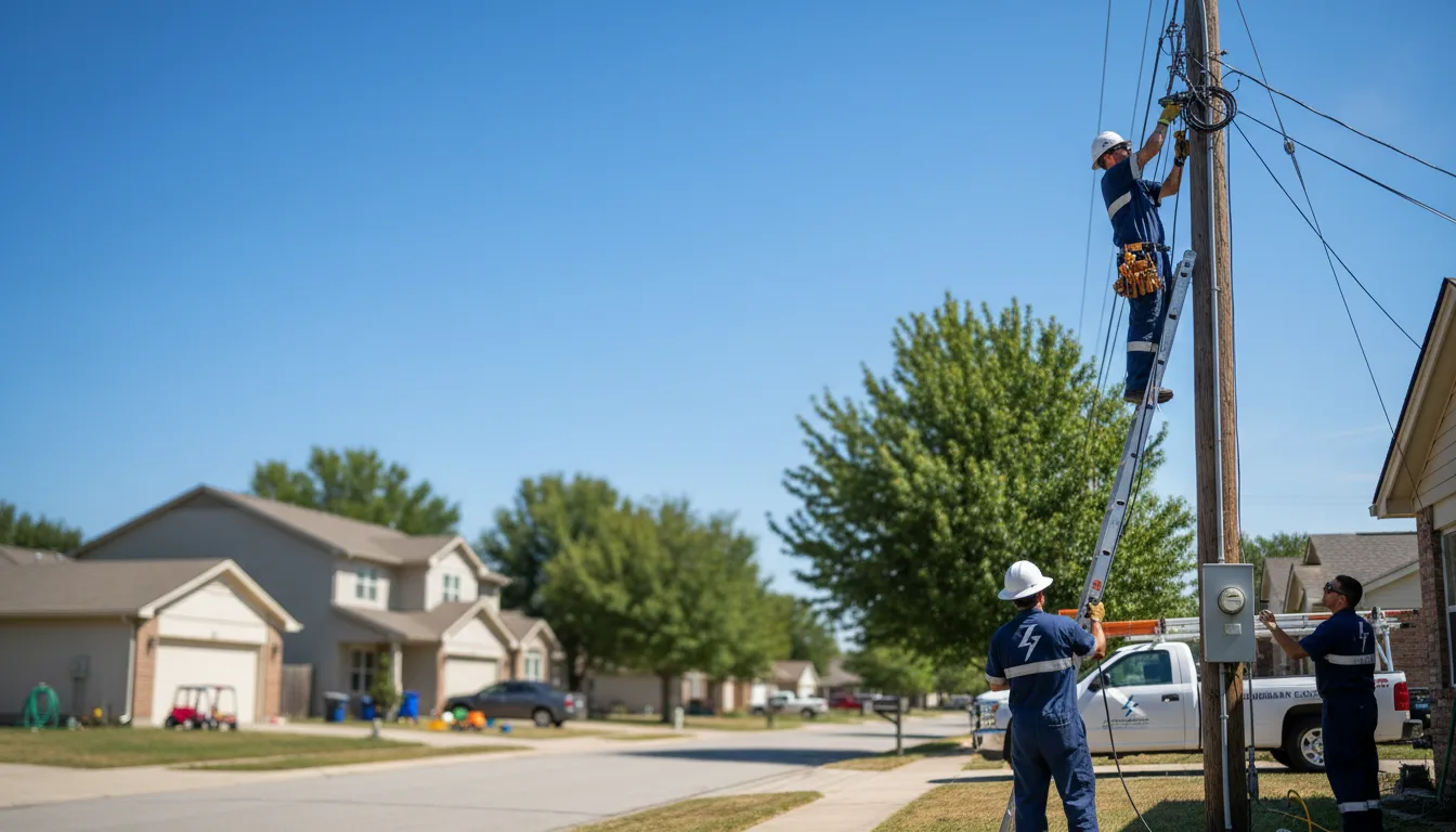 Residential electrician providing installation services in Louisville, OH